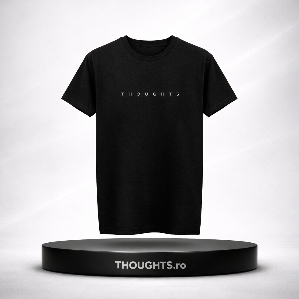 Tricou Thoughts Negru