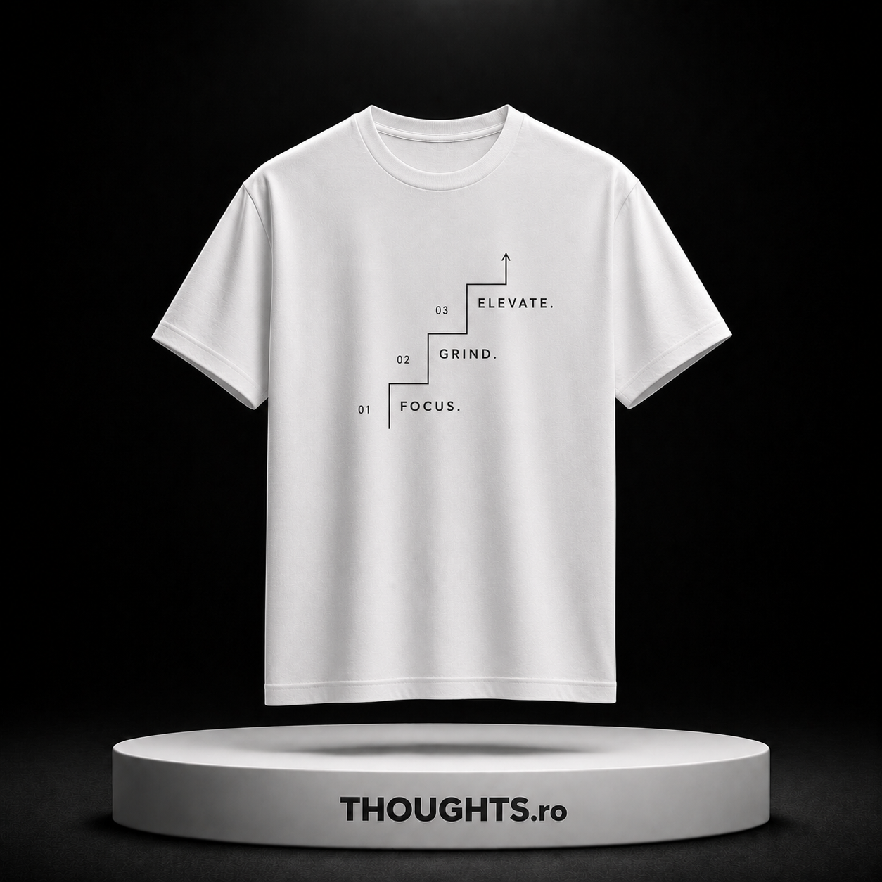 Tricou Focus Grind Elevate Alb